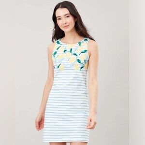 Joules Riva Print Jersey Mini Dress‎ with Lemon Border Size 6